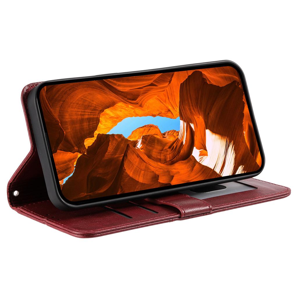 For Motorola Moto G86 5G Case 6 Card Slots PU Leather Anti-Fall Phone Cover with Wrist Strap