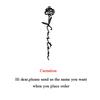 Custom Flower Name Necklaces Stainless Steel Pendant Personalized Rose Nameplate Choker Pendant Necklace Lover Jewelry Souvenir GiftFlower Necklaces