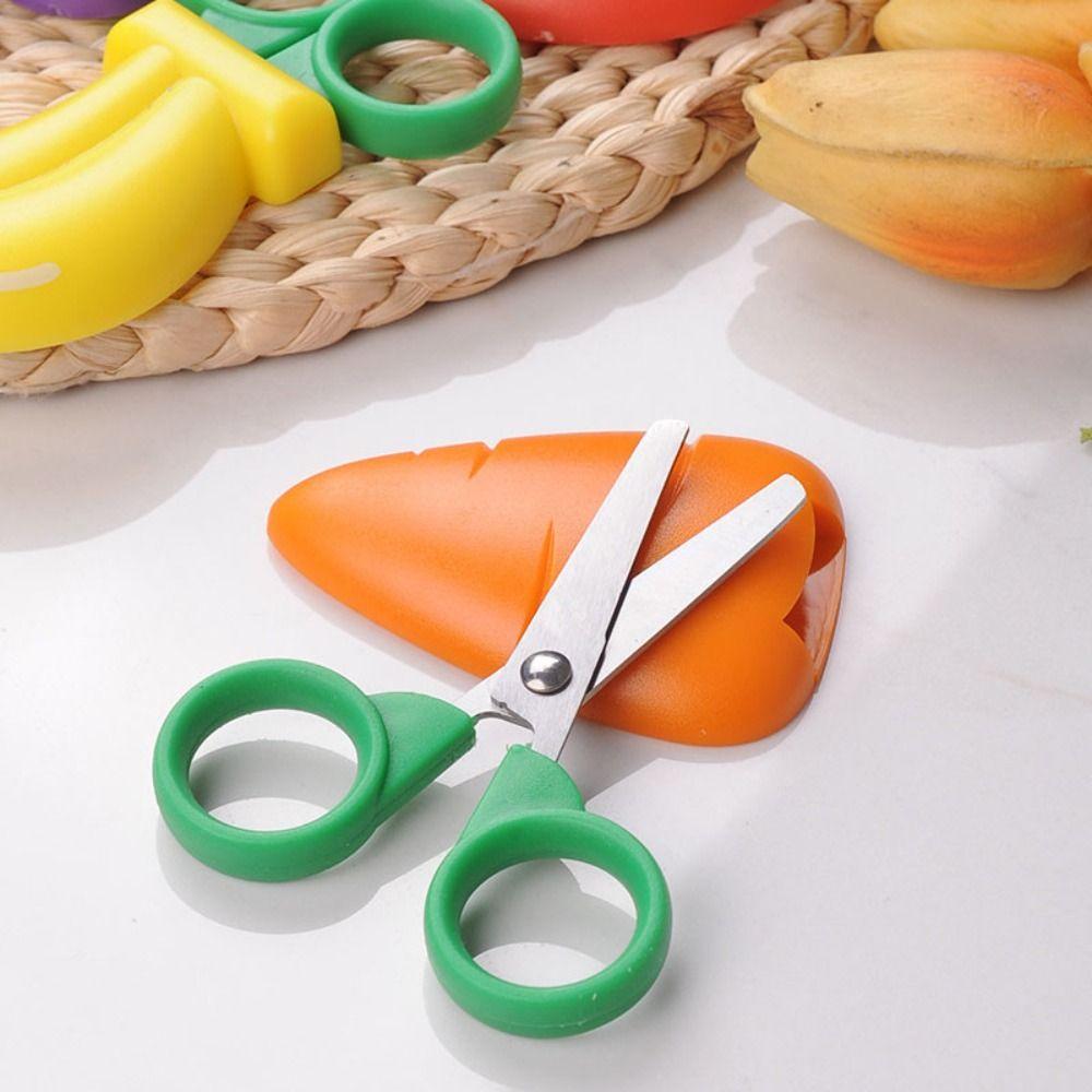 4Pcs Magnetic Safe Mini Scissor Grape Mini Pocket Scissors Kawaii Cartoon Fruit Scissors  DIY