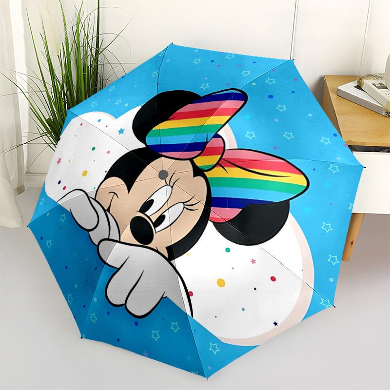 

1pc Minnie Mouse Open/Close Folding Umbrella - Raining Gear for Travel Umbrella, All- Portable Umbrella for & Men 8-Rib yy251229032
