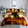 Scene Bed Sheet and Pillowcase Set Bedding Linens Cover Queen King Double Size 220x240 Trees for Bedroom Soft Twin Full Single