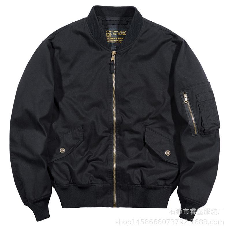 Frühlings- und Herbst-Air Force-Pilotenjacke Herren Baseballkragen Overalljacke Herrenmode Marke Übergröße Lockeres Hemd