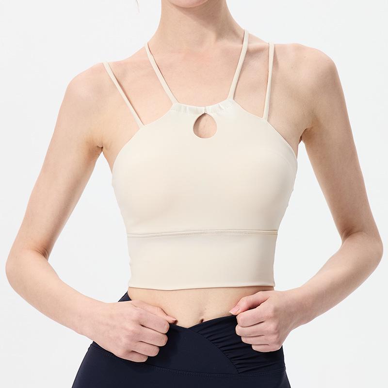 Women's Shockproof, Breathable Sports Bra with Criss-Cross Straps and Quick-Dry Cloud Feel - Water Drop Series