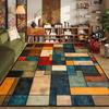 Abstract Geometric Carpets for Living Room Plush Decoration Home Retro Nordic Non-slip Floor Mat Washable Bedroom Cloakroom Rugs