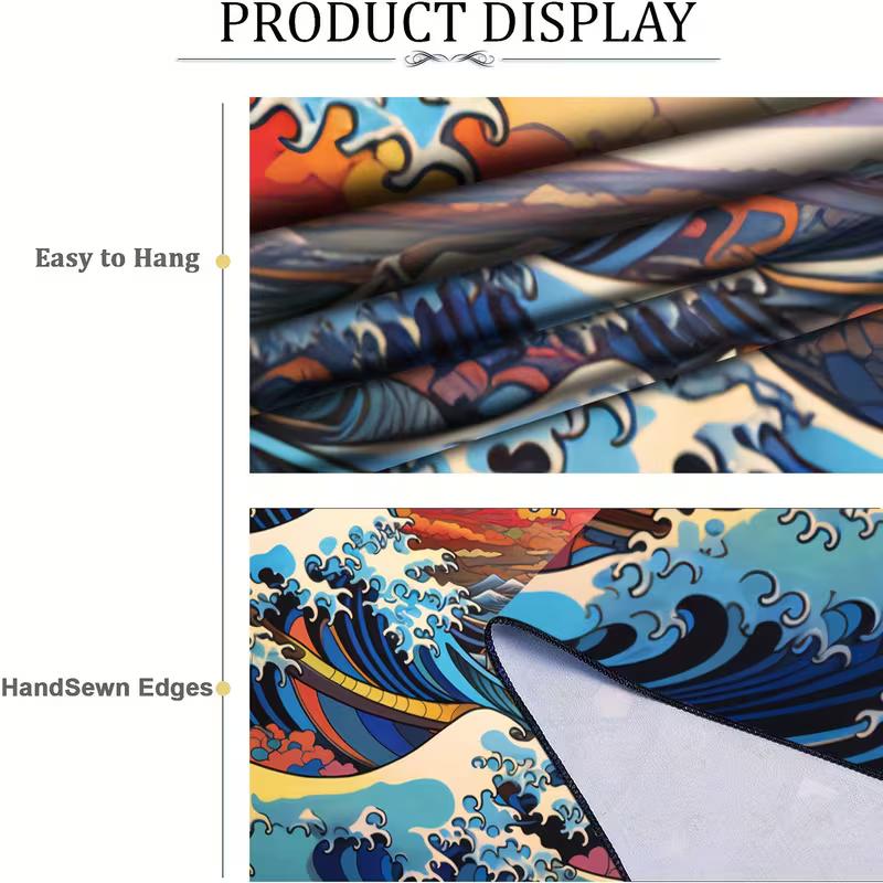2D Printing Psychedelic Great Wave Tapestry for Wall Decoration