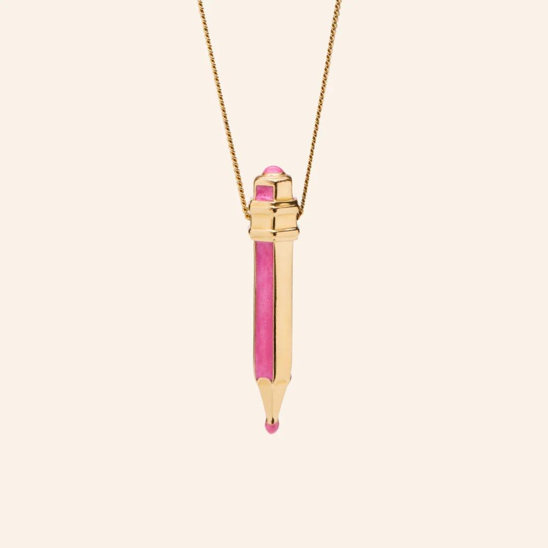 

Childlike Pencil Necklace Campus Style Three-Dimensional Creative Modeling Stainless Steel Color-Preserving Neck Chain Jewelry