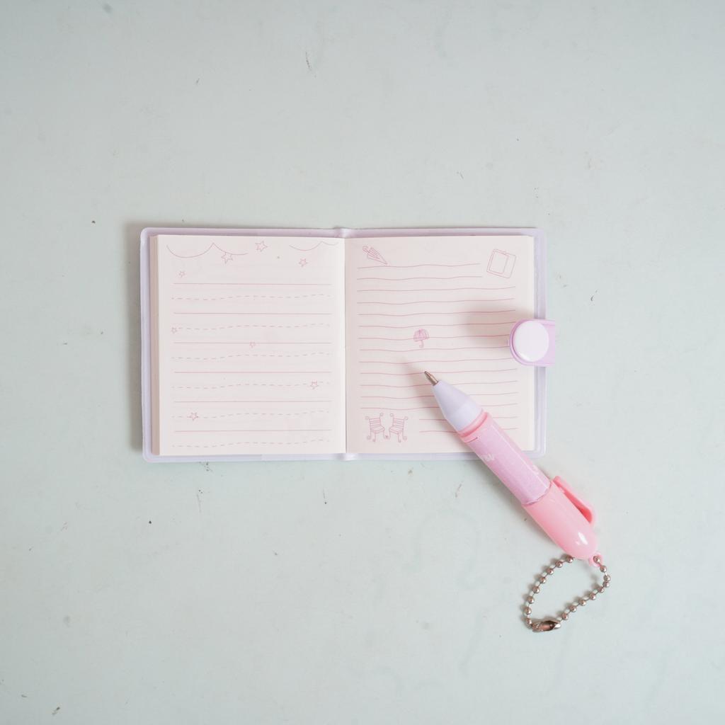 Student Pocket Notebook with Pen Small Stationery Set Portable Memo Book
