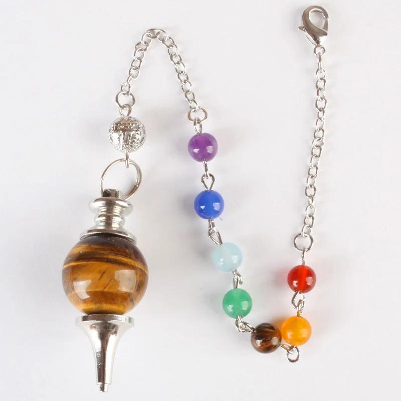 European & American Style Crystal Agate White Cone Pendant