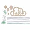 Kit DIY suspension murale - HELLO - 65 cm - Asymétrique - Intérieur - Décoration originale