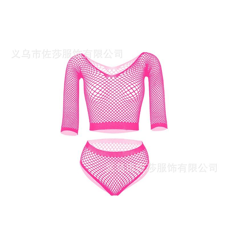 Sex underwear new sexy net hole temptation set hollow stockings mesh one-piece net socks net coat