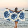 Ocean Shell Microfiber Beach Towel 2D Flat Printed Waterproof Sandproof Travel Bath Towel For Seaside Holiday Sunbath