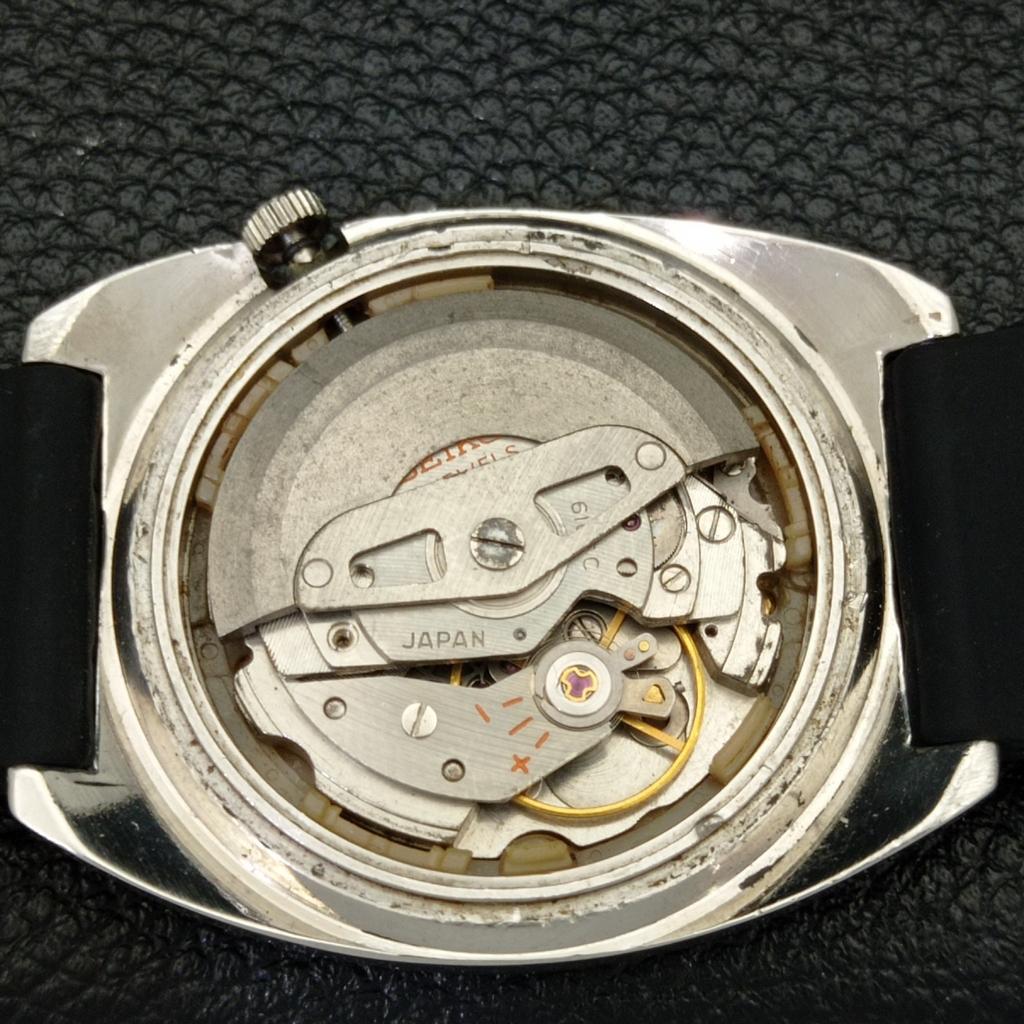 USED VINTAGE SEIKO 5 AUTOMATIC 6106C JAPAN MENS BLACK COLOR DIAL WATCH A433614-2 R118-a433614