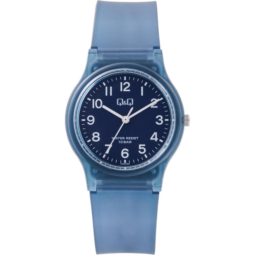 Citizen Analog Watch 10 Atm Water Resistant Polyurethane Band Navy Skeleton V06a