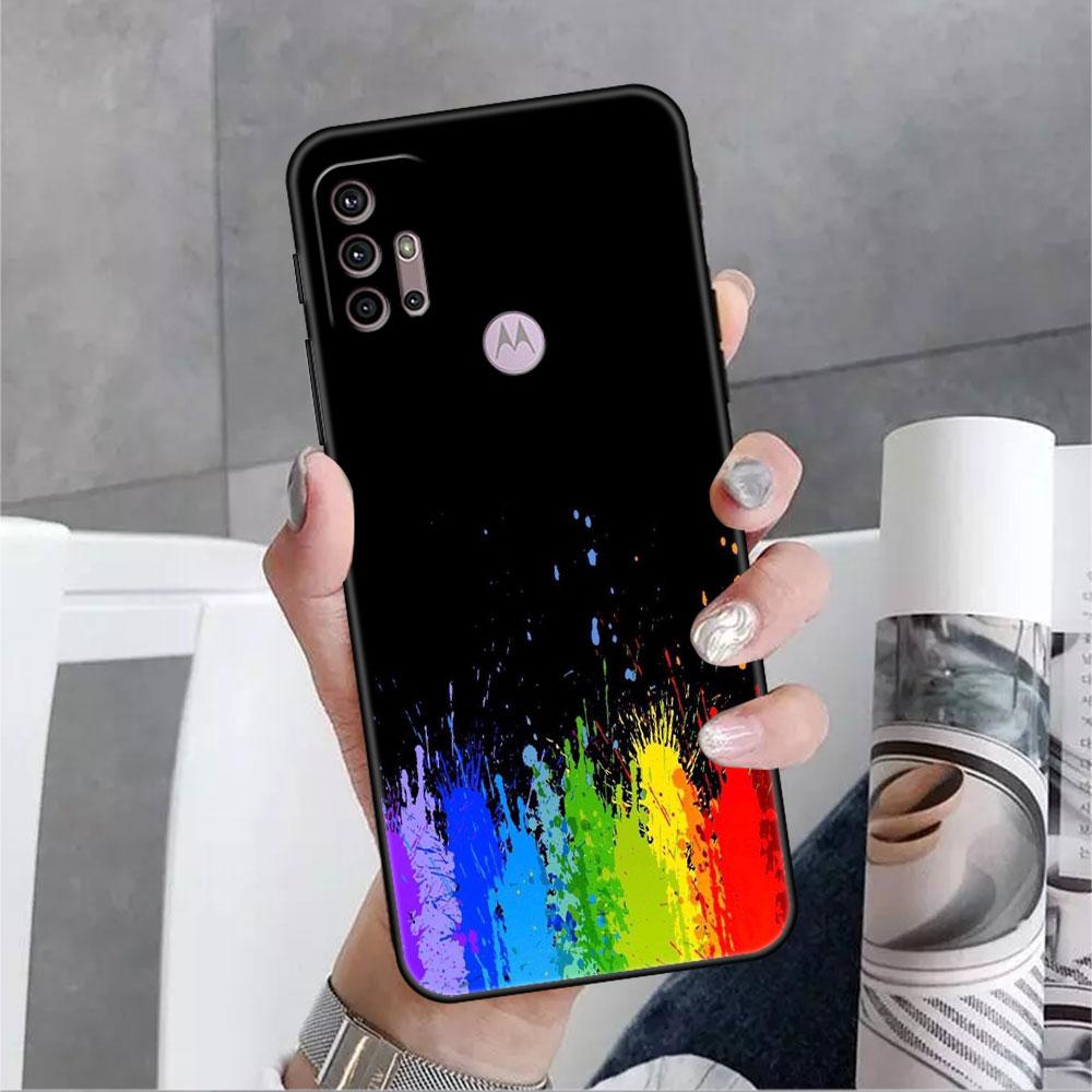 Hülle für Motorola G30 G60 G9 Play One Fusion Plus Edge 20 G8 Power Lite G22 G50 G200 G51 G71 G31 Handyhülle LGBT Schwule Liebe Funda