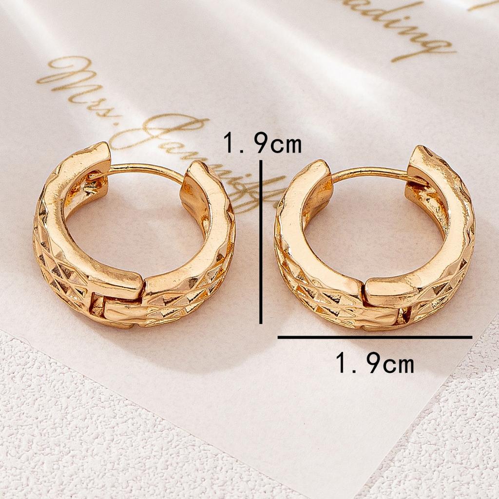 Geometric rhombus texture irregular ear buckle temperament versatile trend earrings