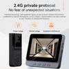 Wireless Doorbell 2.4G Wi-Fi Smart Video Doorbell 4.3Inch IPS Display Video Intercom Doorbell 2 Way Audio Infrared Night Vision