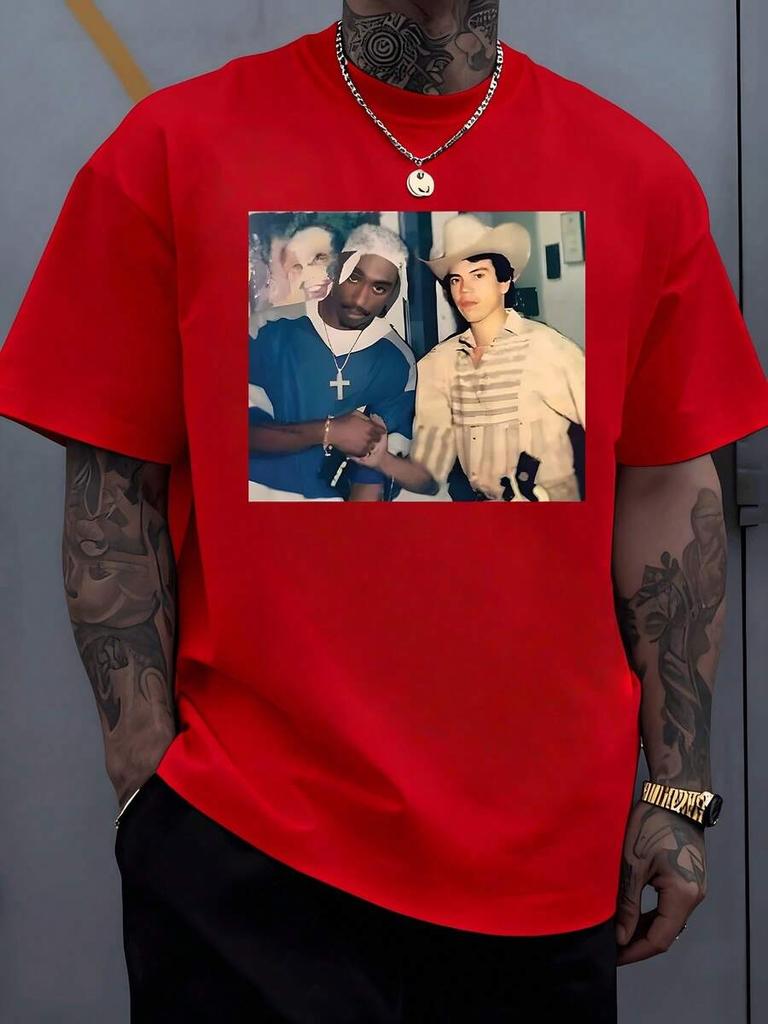 Vintage Friendship Photo Print Reflecting Unity And Nostalgia In Urban Street Culture Unisex's T-shirt