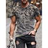 Retro 3D Print Men Sports Quick-dry Breathable T-shirt Summer Outdoor Street Casual Y2K Short-sleeve Top Parent-child Clothing