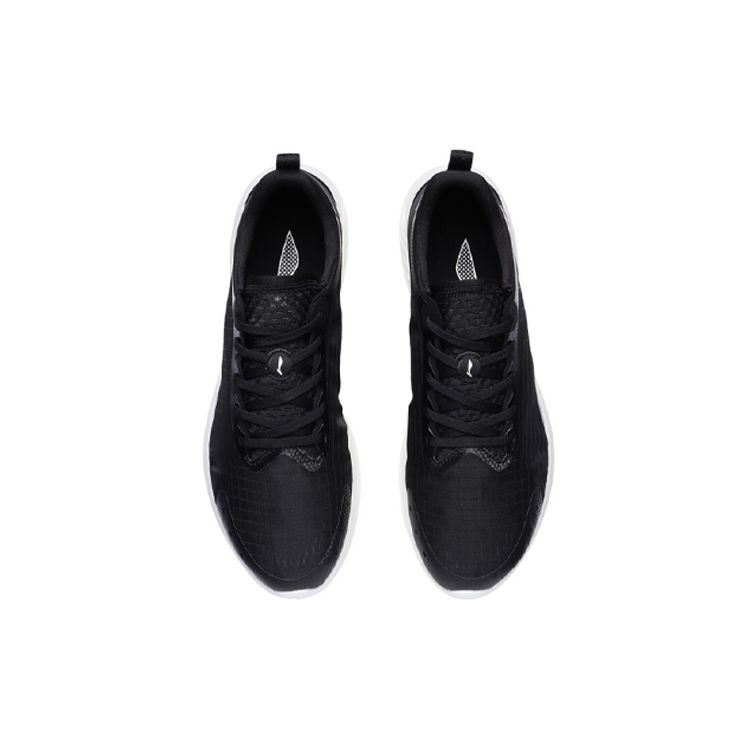 Li-Ning Lightweight Shock Absorbing Non-Slip Durable Low-Top Running Shoes Men sneakers Black ARBR001-4