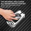 Fully Covered Flip Key Folding Key Cover case Metal Leather Car Remote Key Fob Cover Bag with Car Key Chain for Hyundai Kia