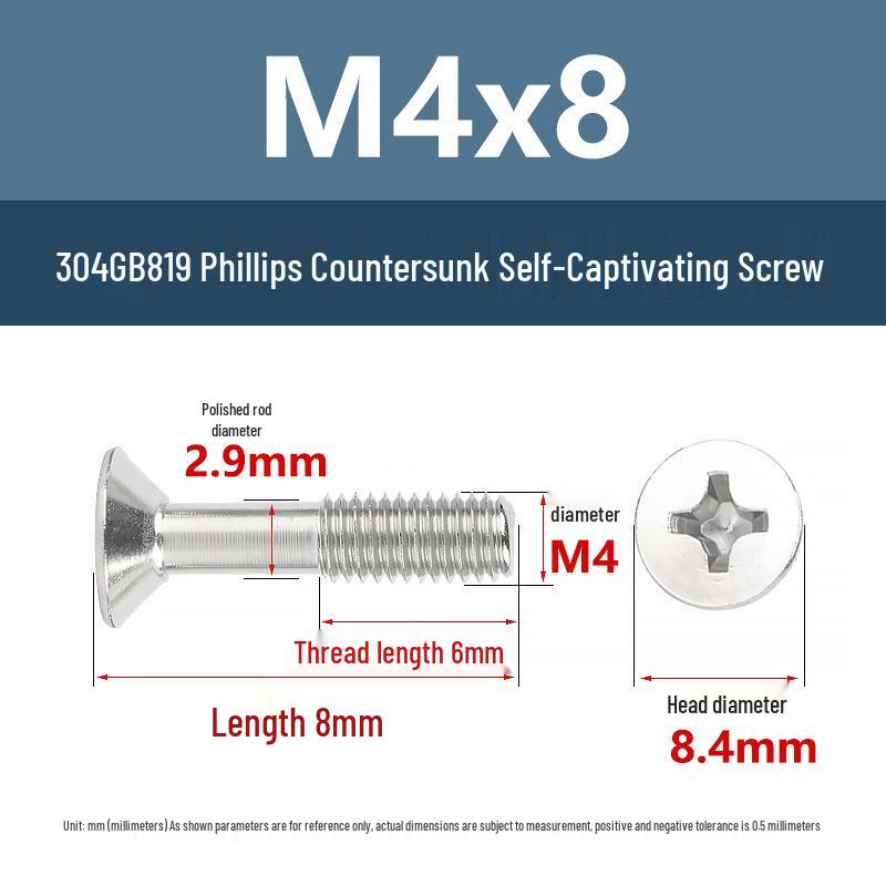 Yigu 304 Edelstahl Sicherungsschrauben M3 M4 M5