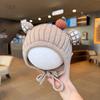 Knitted wool winter going out hat ear protection baby hat infant hat foreign style autumn and winter thickening baby warm