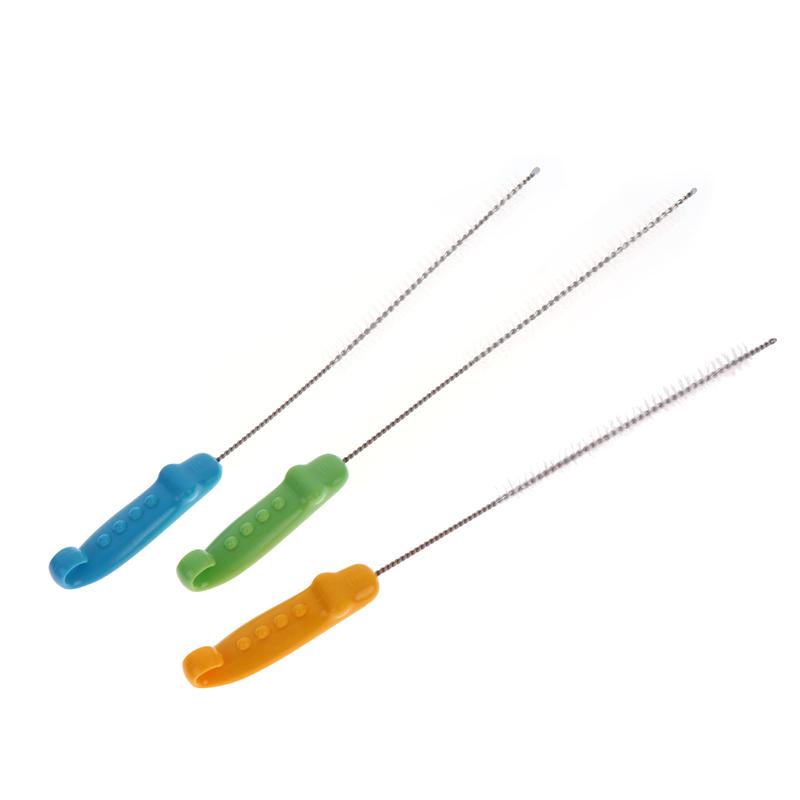 5/4Pcs Drinking Straw Cleaning Brush Baby Bottle Straw Tube Pipe Cleaner Home Nylon Stainless Steel Long Handle Cleaning Brushes