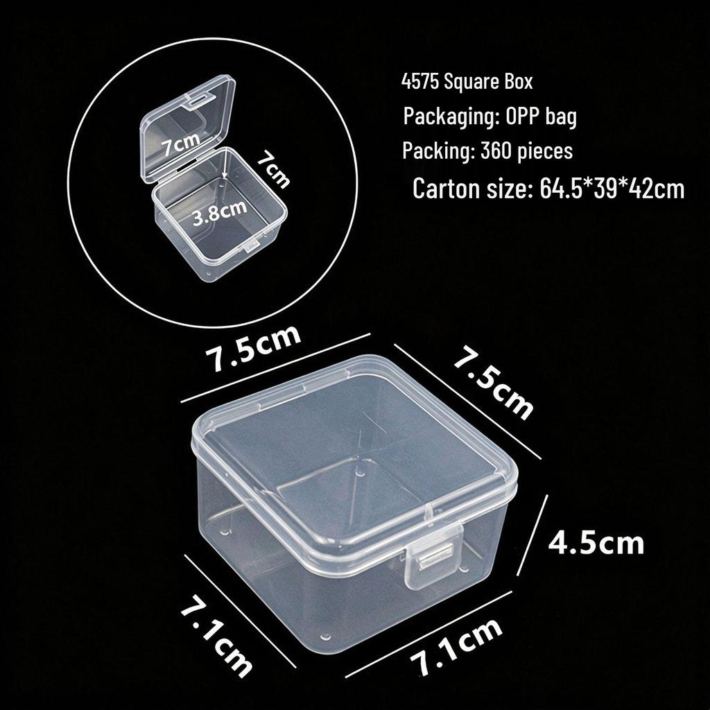 Rectangular Translucent PP Plastic Storage Box with Lid for Jewelry and Small Parts