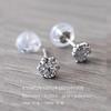 Single Diamond Earrings K18 Pt900 Gold Stud Earrings Diamond Carat Jewelry Accessories Quality Assurance Card Included First Diamond xmas Jewelry