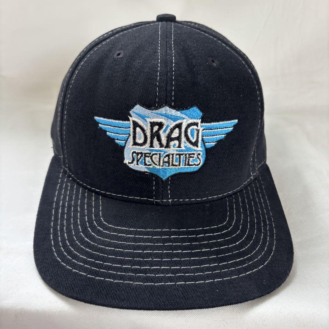

[USED] Drag Specialties Cap, Made in USA, Harley-Davidson Hat, Vintage Black
