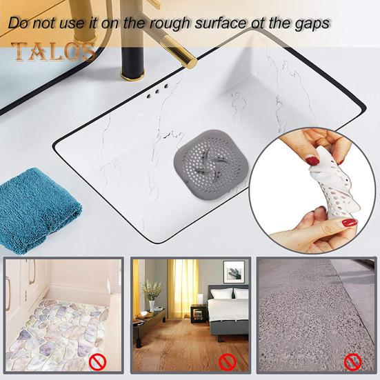 Raccogli-capelli in silicone per scarico doccia, resistente, protezione per scarico per bagno, cucina, lavanderia, facile da pulire, design antiscivolo, accessorio per doccia.