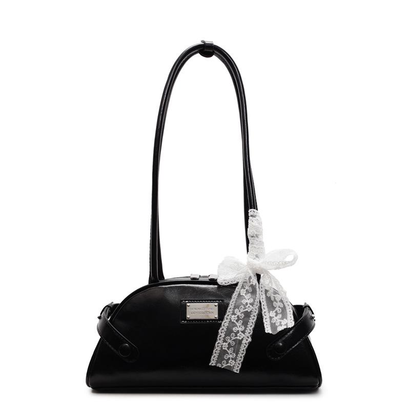 

2025 Sweet Girl Lace Bow Shoulder Bag - Women s Stylish Underarm Design чорний