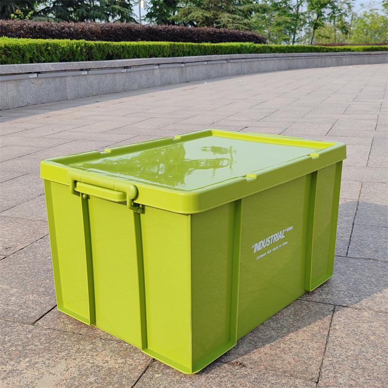 Industrial Style Plastic Storage Box for Camping, Household, or Car Trunk