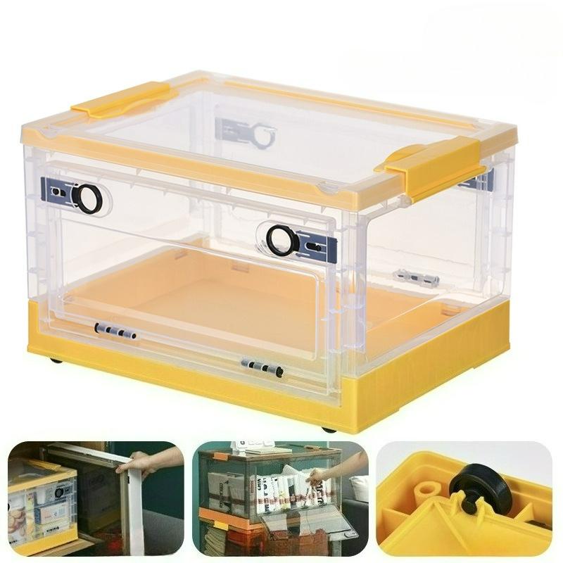 Book Storage Box Foldable Student Book Box Dormitory Book Sorting Box Transparent Household Storage Book Box