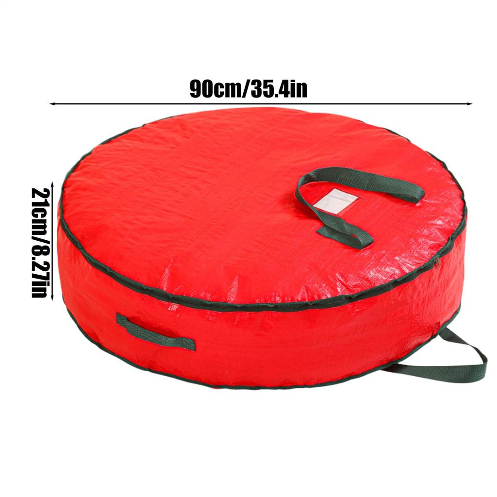 Wreath Storage Bag Wreath Christmas Decor Storage Box Waterproof Organizer Holder Zipper Pouch For Thanksgiving Car Moving