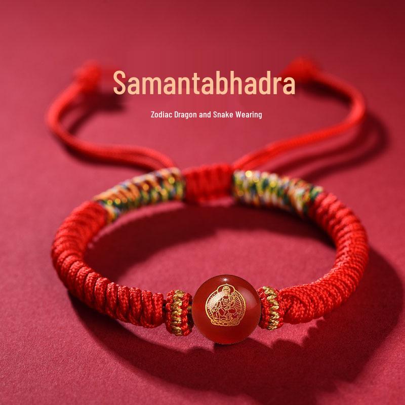 

2026 Year of the Horse Tai Sui Red String Bracelet for Men & Women - Handwoven Amulet for Horse, Rat, Ox, Rabbit