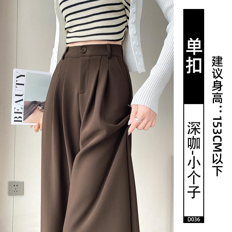 Black Suit Pants Women's Autumn and Winter 2025 New High-end Drape Small Velvet Casual Straight Wide-leg Pants