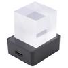 LED Holographic Crystal Cube 3D Photo Display Smart Weather Digital Clock for Desk Car Decoration GIF Animation Photo