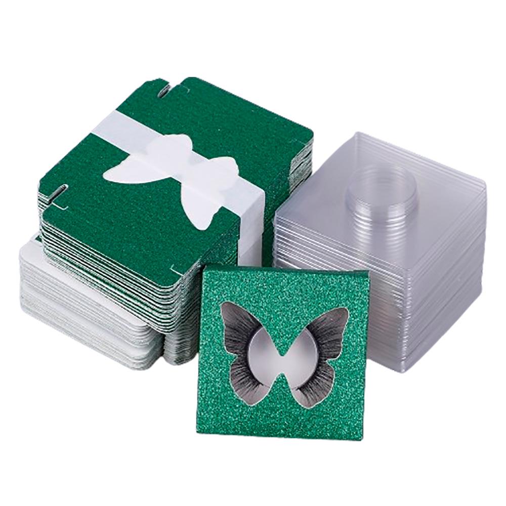 

Butterfly Hollow Multicolor Square Eyelash Packaging Box - New Style Two-piece False Eyelash Holder Butterfly Paper Box + Clear Tray