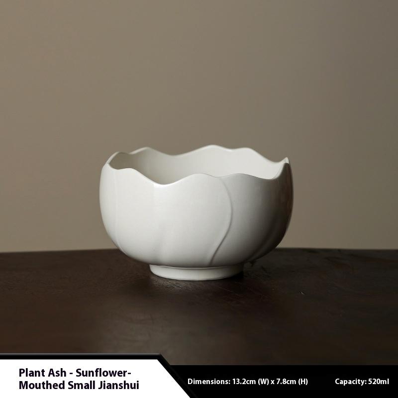 

Plant Ash Kui Kou Jian Shui Ceramic Relief Handmade Tea Washing Cup Tea Residue Jar Water Bowl Tea Ceremony Accessories