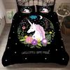 Dropship Unicorns Bed Linens Bedding Dream Cartoon Unicorn Bedcover Set Thick Kids Full King Size Comforter Cover Pillow Cover