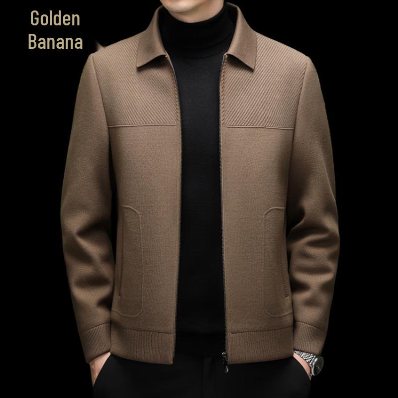 Men's Business Casual Knit Zip-Up Jacket