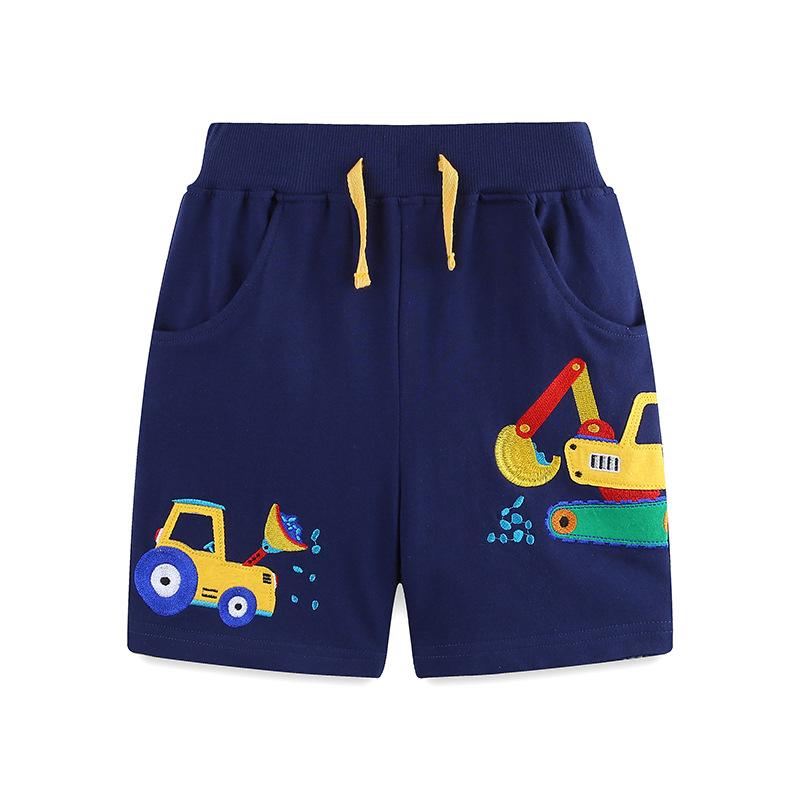 Summer new boys pants knitted children s shorts cartoon embroidered children s sports shorts 2Y(90cm)