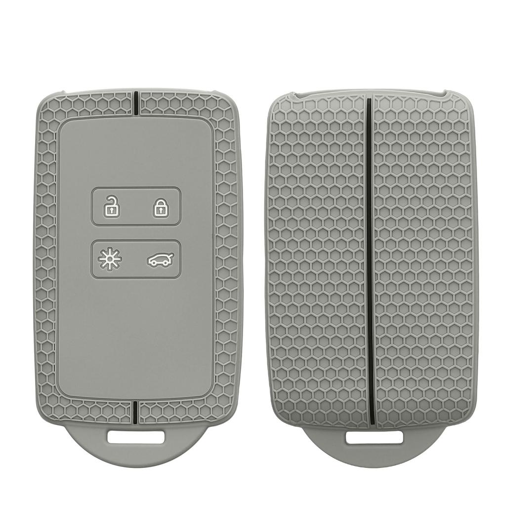 kwmobile Silicone Car Key Case Compatible for Renault 4-Button Car