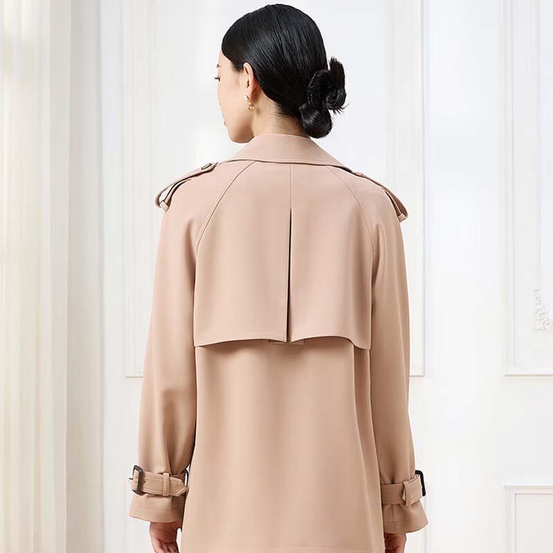 JESSIE Women's Double-Breasted Lapel Trench Coat