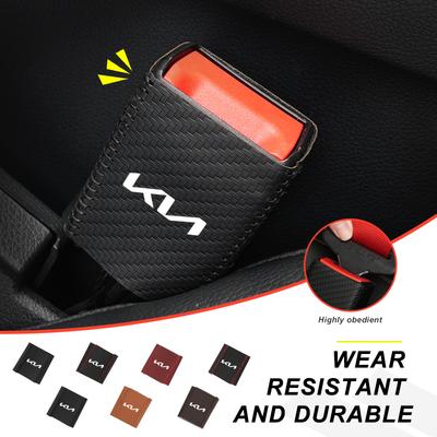 For Suede Car Seat Belt Buckle Plug Anti-Scratch Clip Protective Ceed Sportage Rio K5 K2 Optima Cerato Venga Sedona
