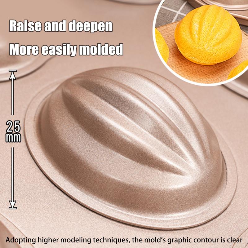 Cake Mold Carbon Steel 6 9 12 Cavities Nonstick Baking Pan Bread Tray for Professional Home Kitchen Use