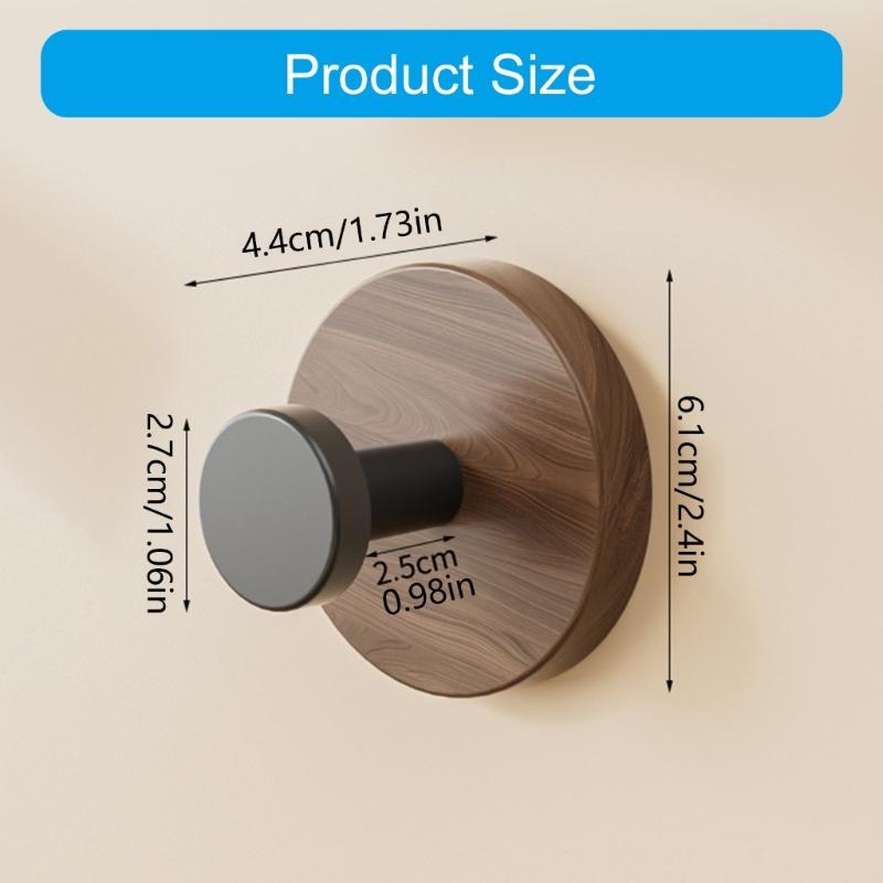 Nicht bohren Saugknapfhaken Holztexturdesign Abnehmbarer Wandhaken Wiederverwendbarer Saughaken Upgrades für Badezimmer Küche