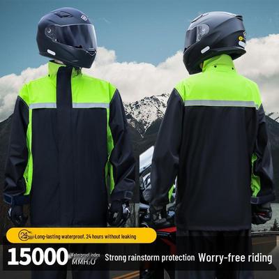 Set Impermeabile Riflettente per Moto Heavy-Duty con Lunghezza Estesa