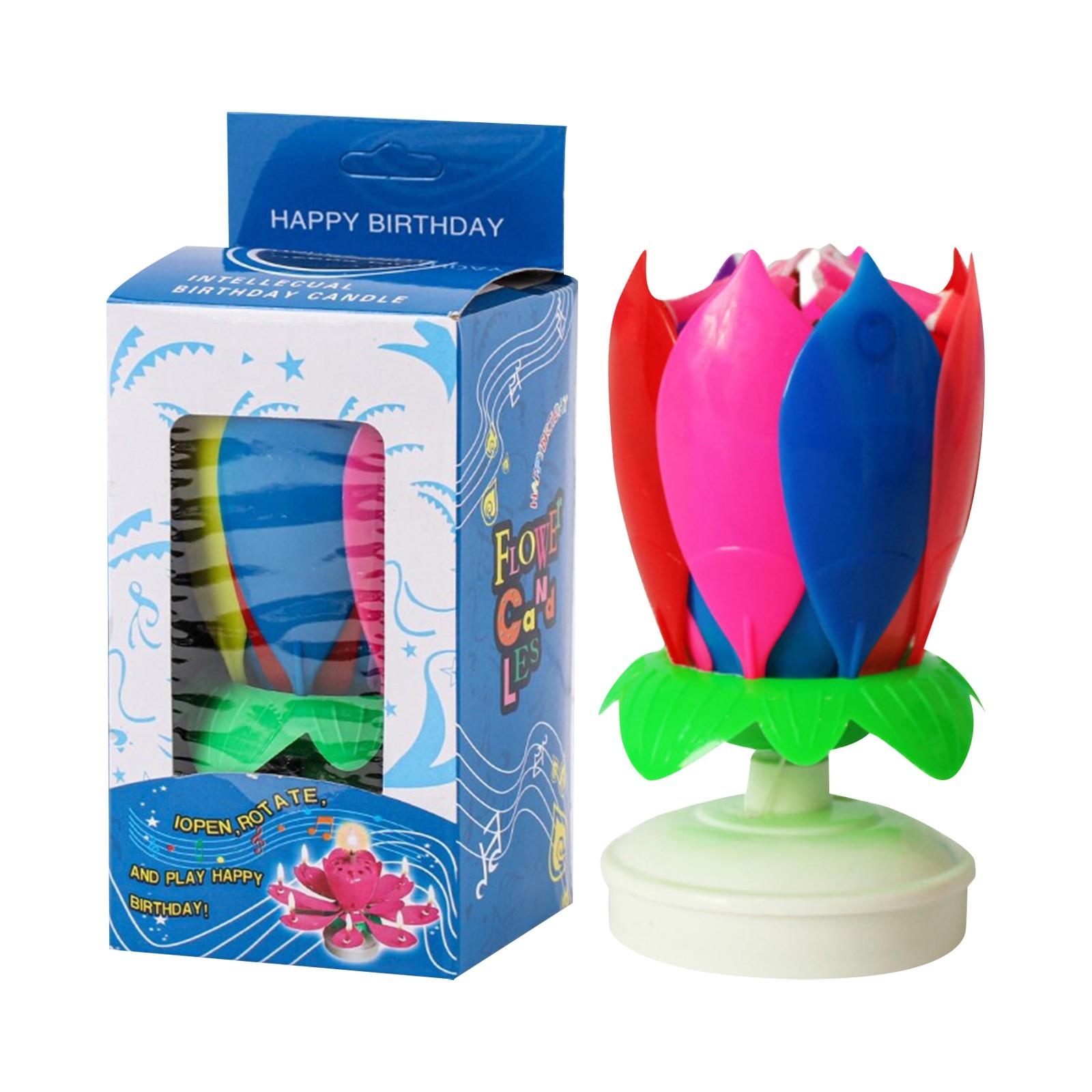 

Музыкальная свеча, красочный креативный подарок на день рождения, поющая свеча, мелодия на день рождения, вращающийся цветочный дизайн (цвет) One Size белый
